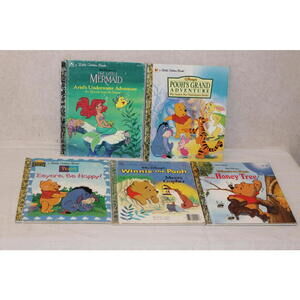 Little Golden Books – 1990s Set of 5 – Pooh & The Little Mermaid